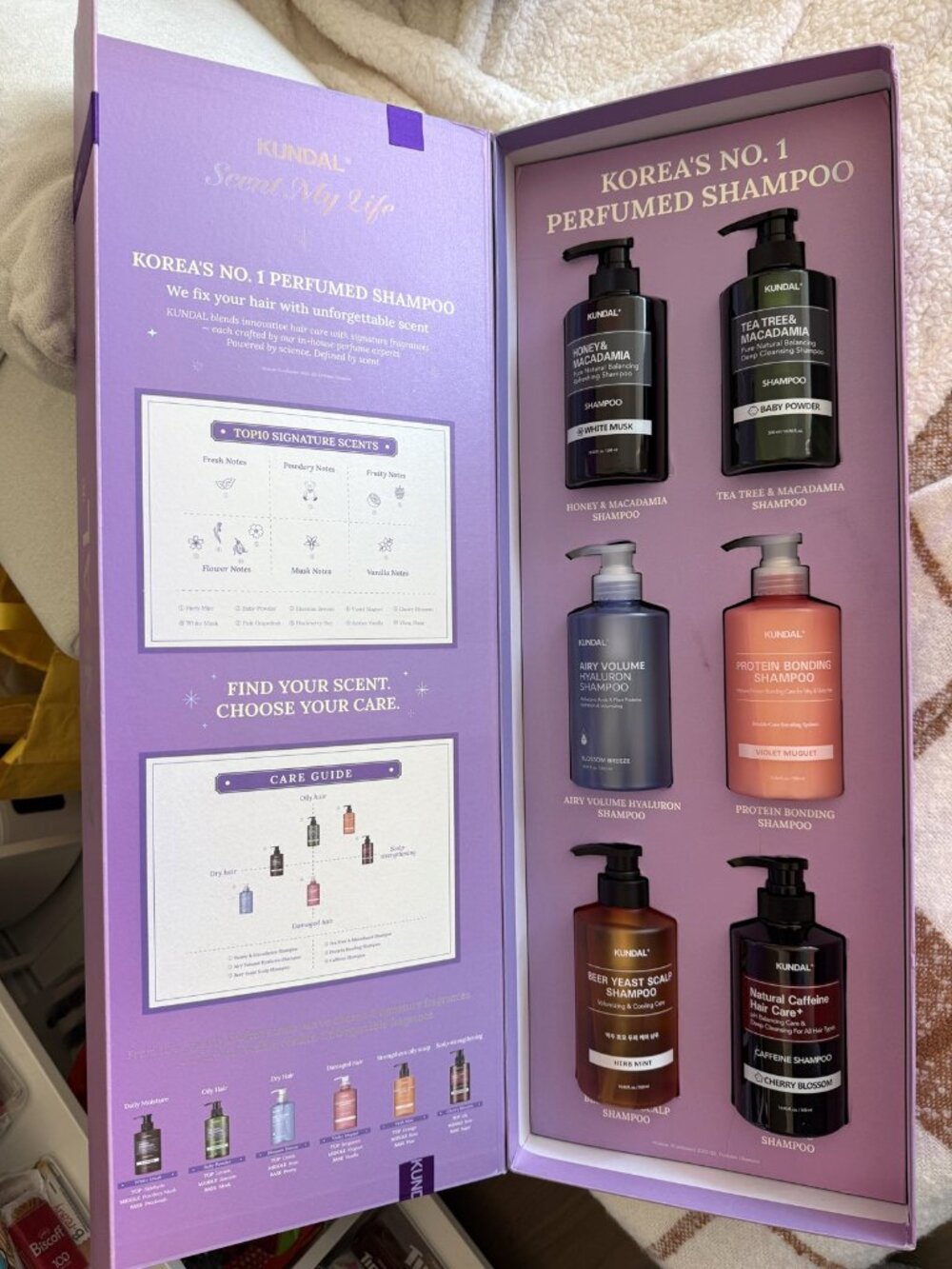 KUNDAL Perfumed Shampoo PR Gift Box Set 6 x 500ml Full Size Korean Hair Care NEW